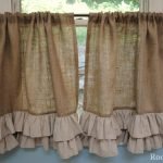 Cortinas de arpillera y tela