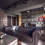 Habitación con interior masculino.
