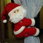 Papá Noel en la cortina