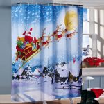 Cortina de trineo de santa claus