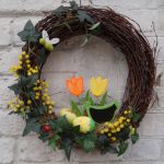 Hermosa decoración de corona de pascua