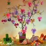 Decoración de mesa de pascua