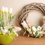 Corona de Pascua con decoración
