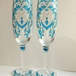 Patrones azules en gafas