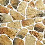 Piedras de varias formas en los azulejos.