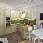 Cocina con muebles elegantes.