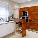 Madera en el interior de la cocina.