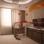 Interesante combinación de colores para muebles de cocina.