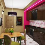 Muebles de chocolate en la cocina.