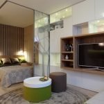 Dormitorio con particiones