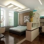 Partición entre dormitorio y estudio.