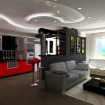 Muebles rojos en la cocina