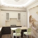 Hermoso interior de cocina al fresco