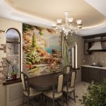 Cocina con un hermoso interior.