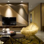 Focos en el interior del salón