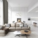 Habitación combinada con sala, comedor y cocina.
