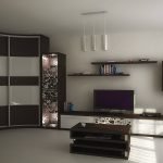 Habitación con un interior moderno.