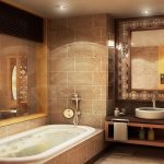 Espejo grande sobre el lavabo