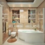Baño con accesorios modernos.