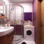 Lavadora en el baño