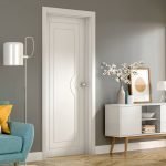 Puerta blanca de MDF para el dormitorio
