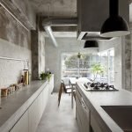 Cocina de encimera de hormigón
