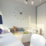 Mesa con una lámpara junto a la ventana