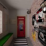 Pasillo estilo loft