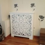 Panel blanco para el radiador.