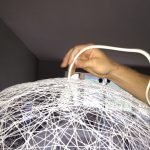 Arreglamos el cable con la sombra, después de pasarlo a través de las capas de hilo