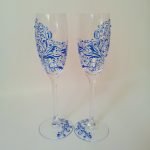 Pintar sobre copas de vino