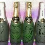 Corazones y anillos en champagne