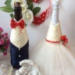 Champán en vestidos de novia