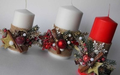 Decoración de velas de bricolaje +75 fotos