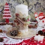 Árbol de Navidad de papel y muñeco de nieve
