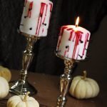 Arañas de candelabro y calabazas
