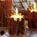 Decoración de velas de canela
