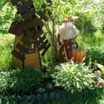 Baba Yaga en el macizo de flores
