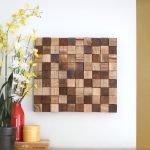 Panel de cubos de madera.