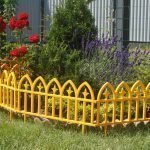 Una valla pequeña para parterres