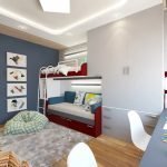 Muebles de bardo blanco en la guardería