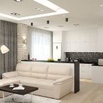 Cocina-sala de estar en colores vivos