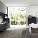 Sala de estar y cocina en una habitación