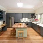 Muebles grises en la cocina