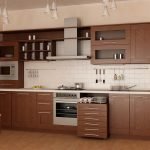 Muebles con microondas y estufa integrados.