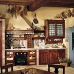 Interior de cocina de estilo rústico