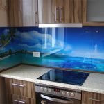 Isla y océano en la pared