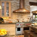 Lámparas colgantes en la cocina