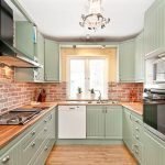 Muebles de cocina de pistacho