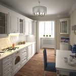 Muebles blancos en la cocina.